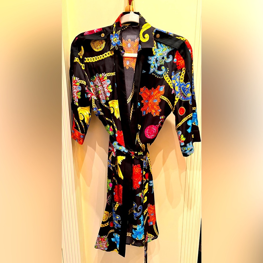 VERSACE Kimono Style Wrap Dress